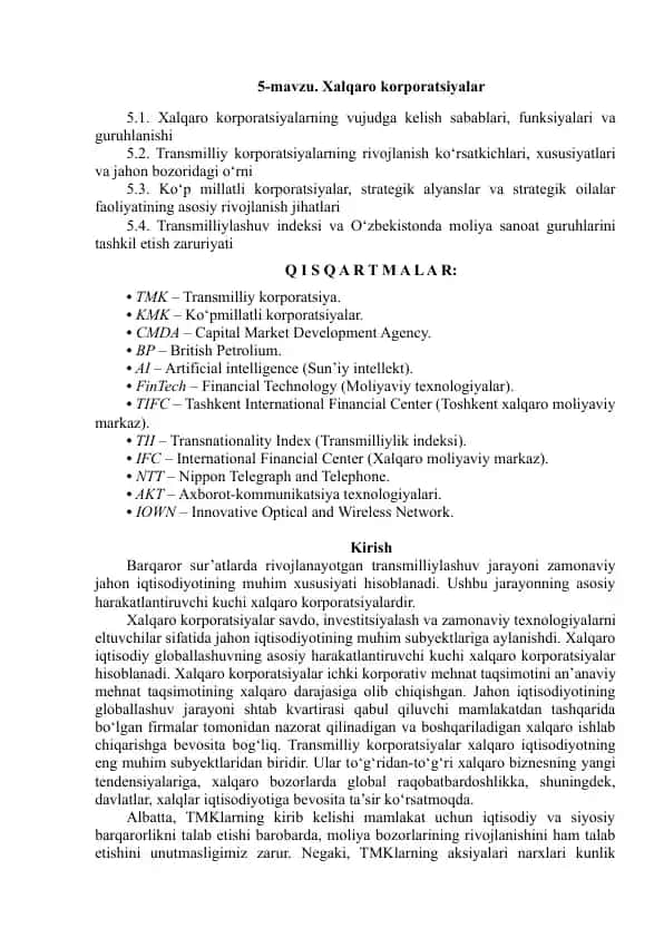 Xalqaro korporatsiyalar