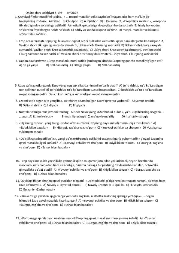 Fikrlar muallifi to'plami