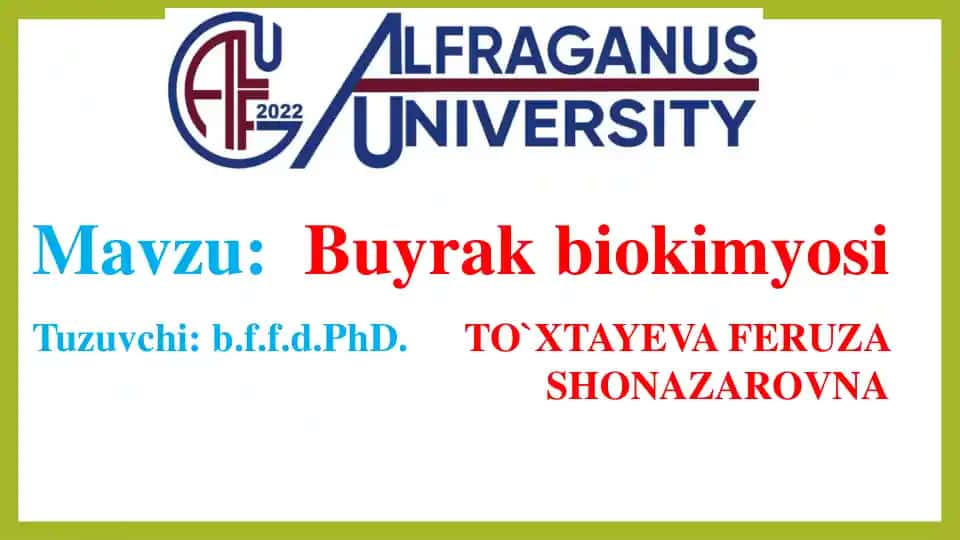 Buyrak biokimyosi