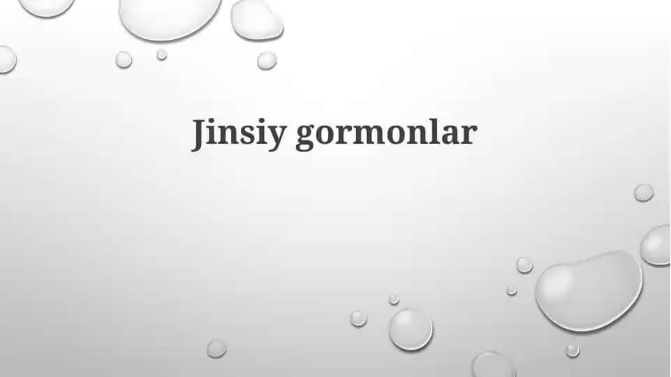 Jinsiygormonlar