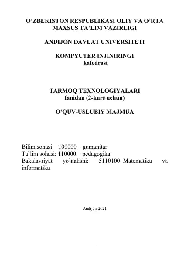 Tarmoq texnologiyalari
