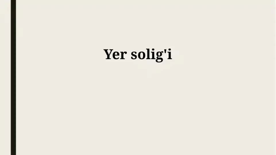 Yer solig'i