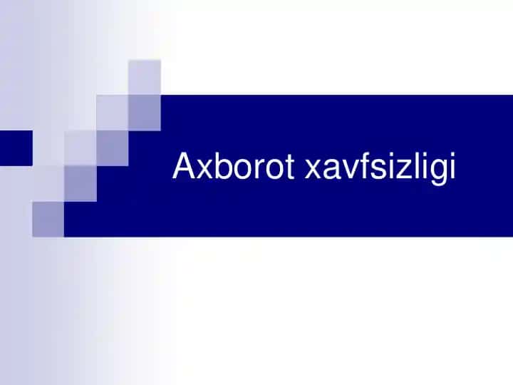 Axborot xavfsizligi