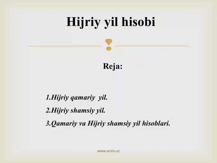 Hijriy yil hisobi