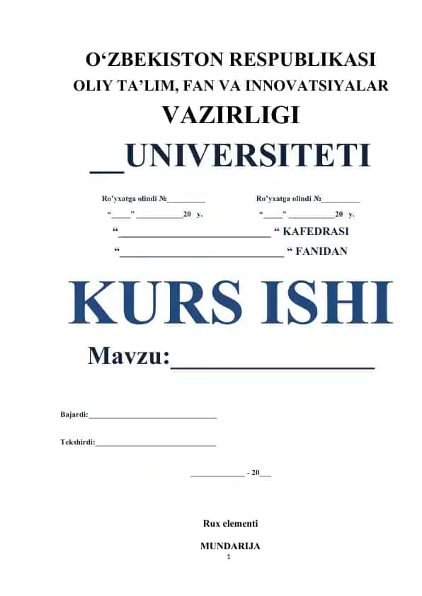 Kurs ishi: Rux kichik guruhi elementlari - Rux, Kadmiy va Simob
