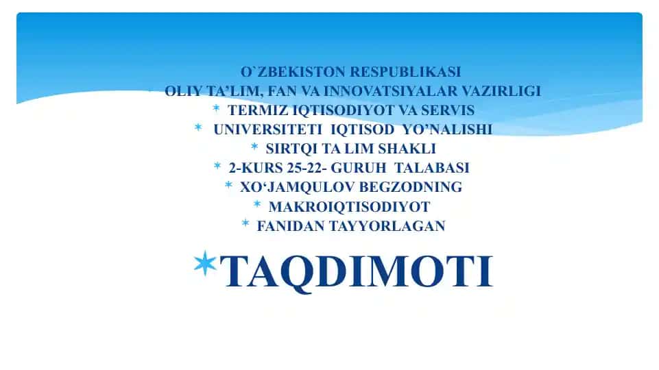 O‘zbekiston Respublikasi Mehnat Bozori