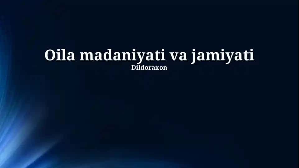 Neft madaniyati va jamiyati