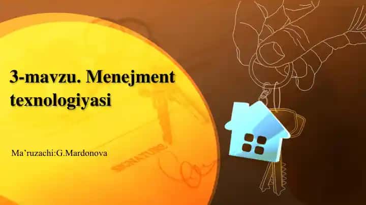 Menejment texnologiyasi
