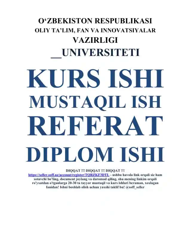 C# dasturlash tili asosida kurs ishi