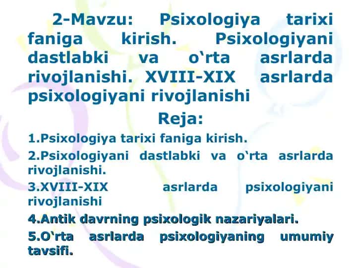 Psixologiya tarixi