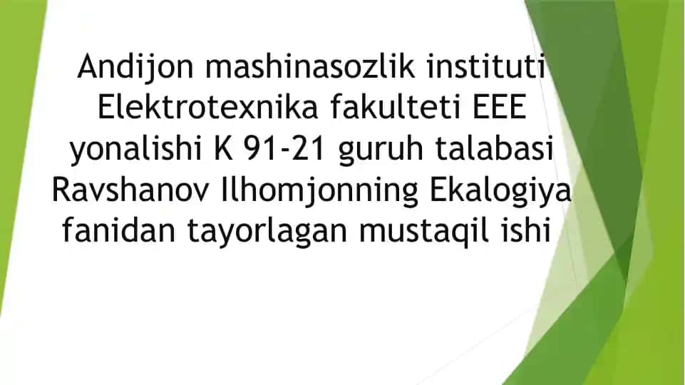 Muqobil energetika manbalarini tahlil qilish