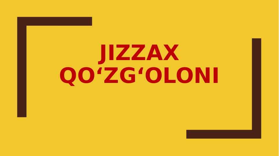 Jizzax Qo'zg'oloni