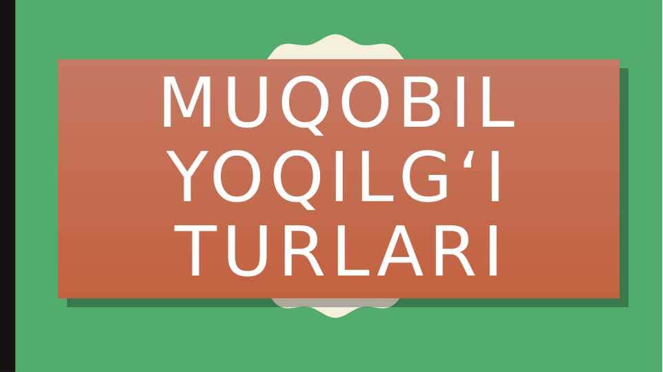 Muqobil yoqilg'i turlari