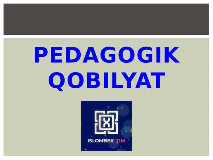 Pedagogik qobiliyat