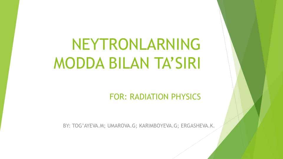 NEYTRONLARNING MODDA BILAN TA’SIRI