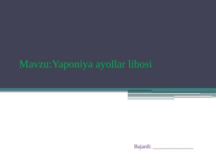 Yaponiya ayollar libosi