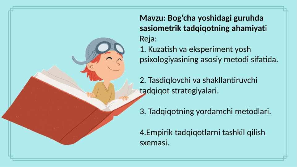 Boģcha yoshidagi bolalarda sotsiometrik tadqiqot