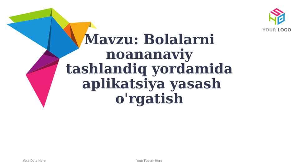 Bolalarni noananaviy tashlandiq yordamida aplikatsiya yasash o'rgatish