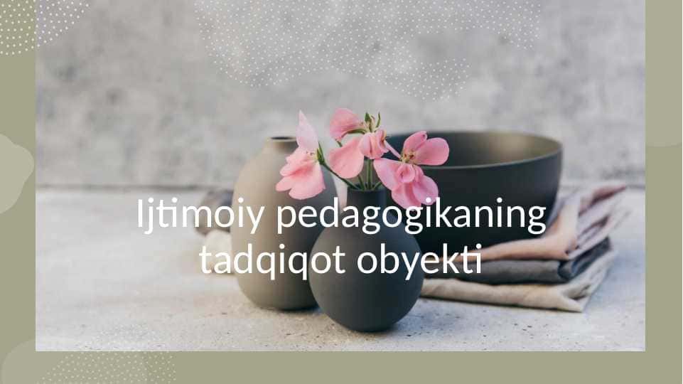 Ijtimoiy pedagogikaning tadqiqot obyekti