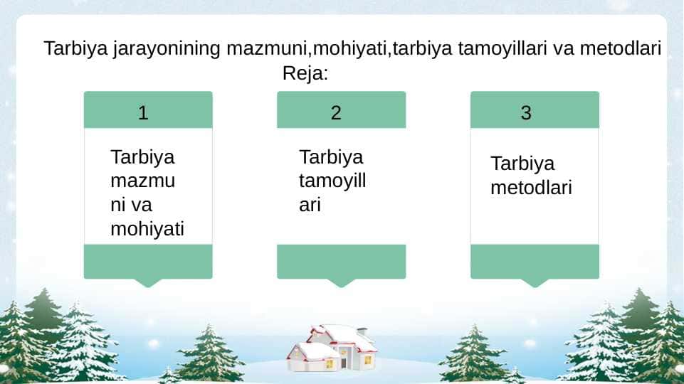Tarbiya jarayonining mazmuni,mohiyati,tarbiya tamoyillari va metodlari