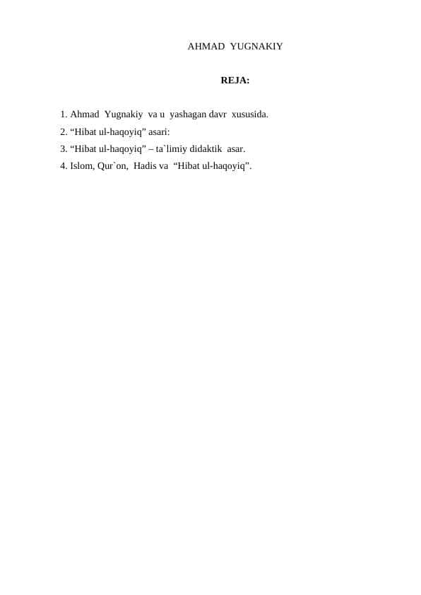 AHMAD YUGNAKIY