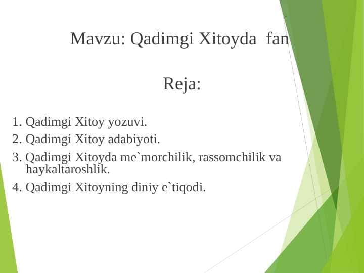 Qadimgi Xitoyda fan