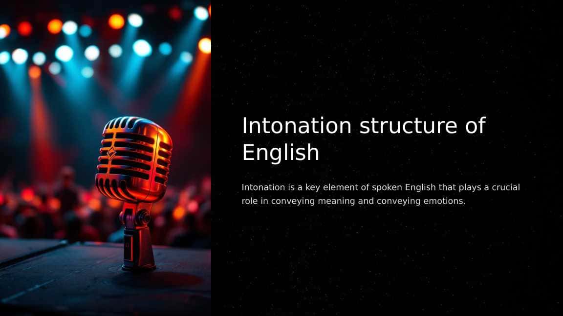 Intonation structure of English