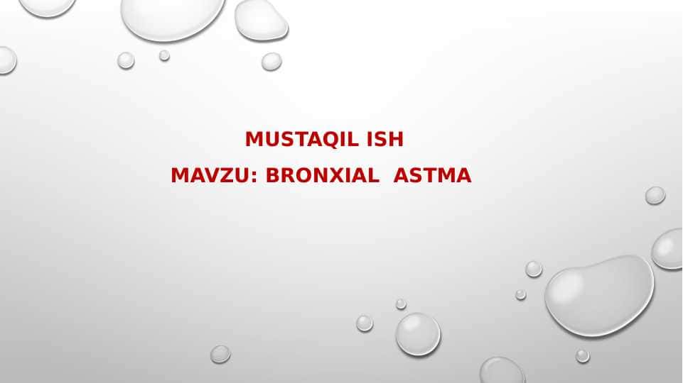 Bronxial astma