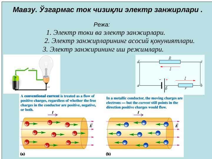 Ўзгармас ток чизиқли электр занжирлари