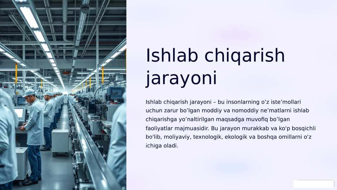 Ishlab chiqarish jarayoni