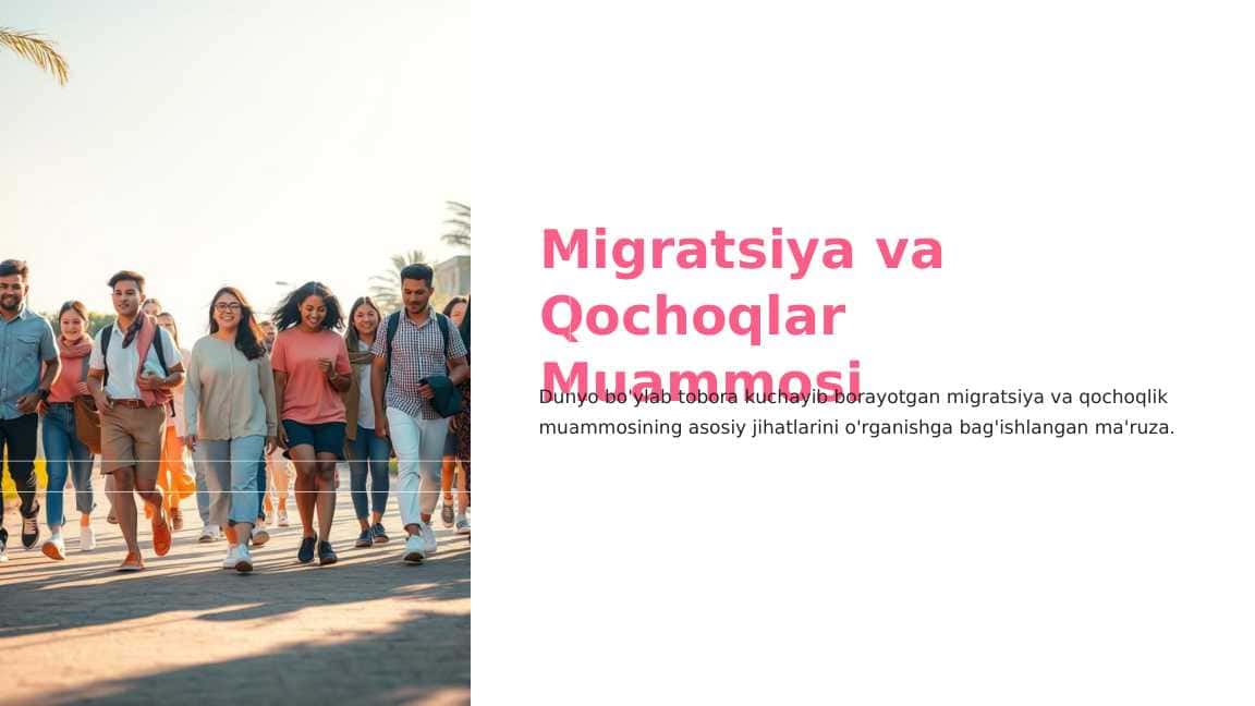 Migratsiya va Qochoqlar Muammosi