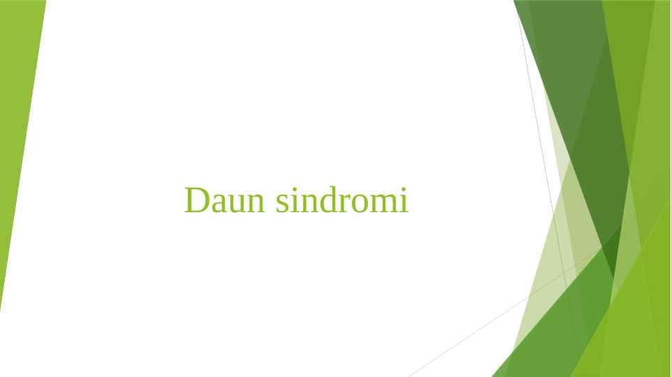 Daun sindromi