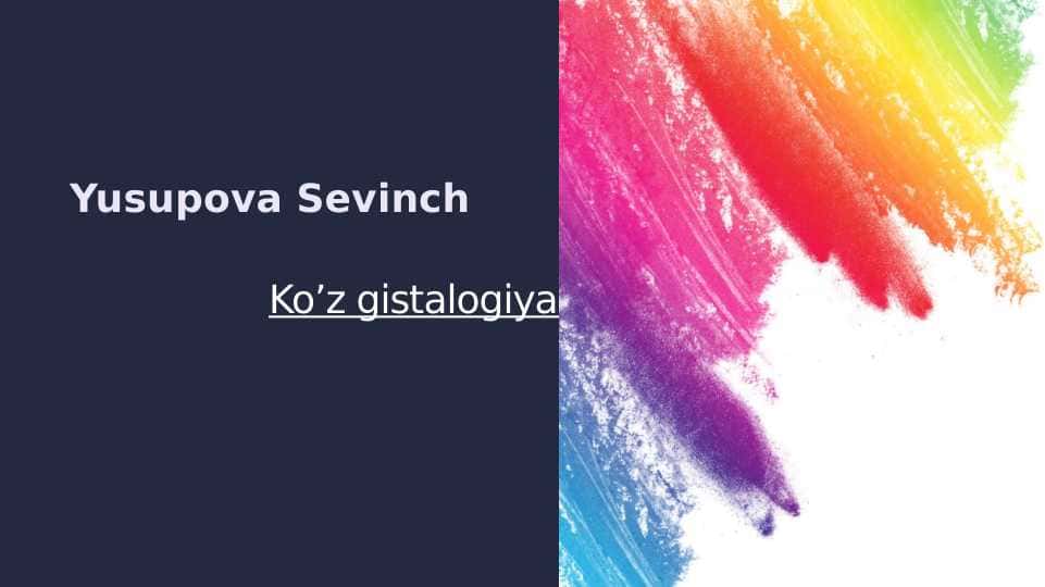 Ko'z gistalogiyasi