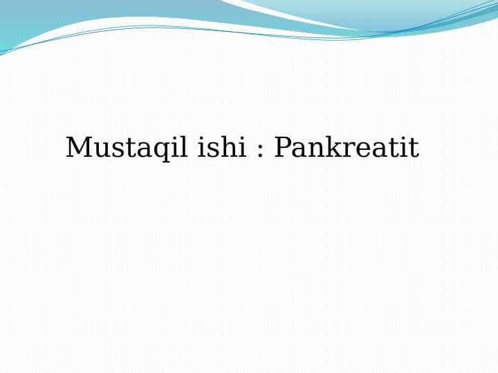 Pankreatit