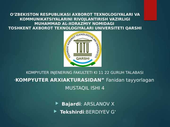 Parallel hisoblash texnologiyalari