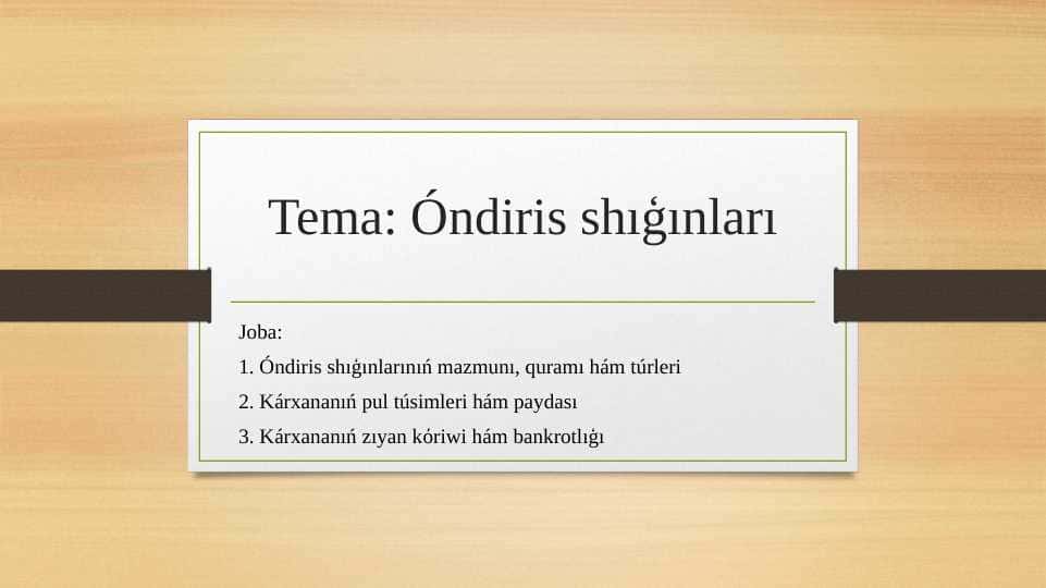 Óndiris shıģınları
