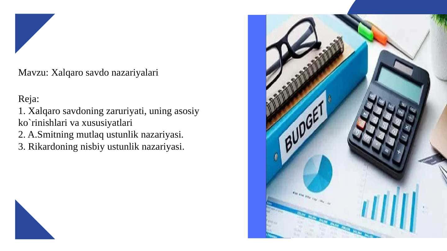 Xalqaro savdo nazariyalari