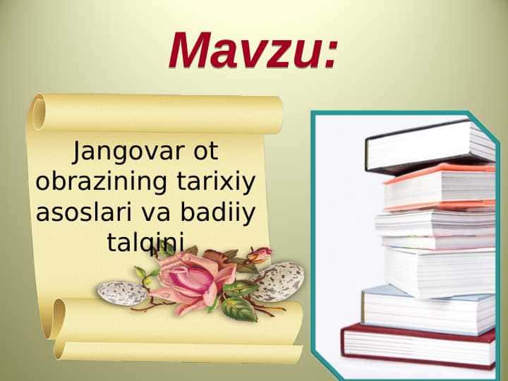 Jangovar ot obrazining tarixiy asoslari va badiiy talqini