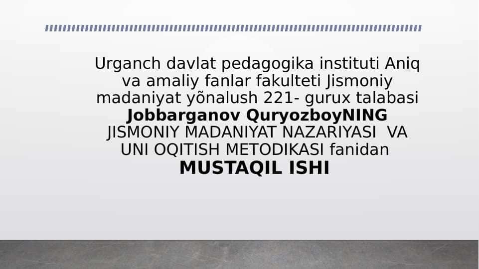 Harakat malakalarining tashkil etish qonuniyatlari