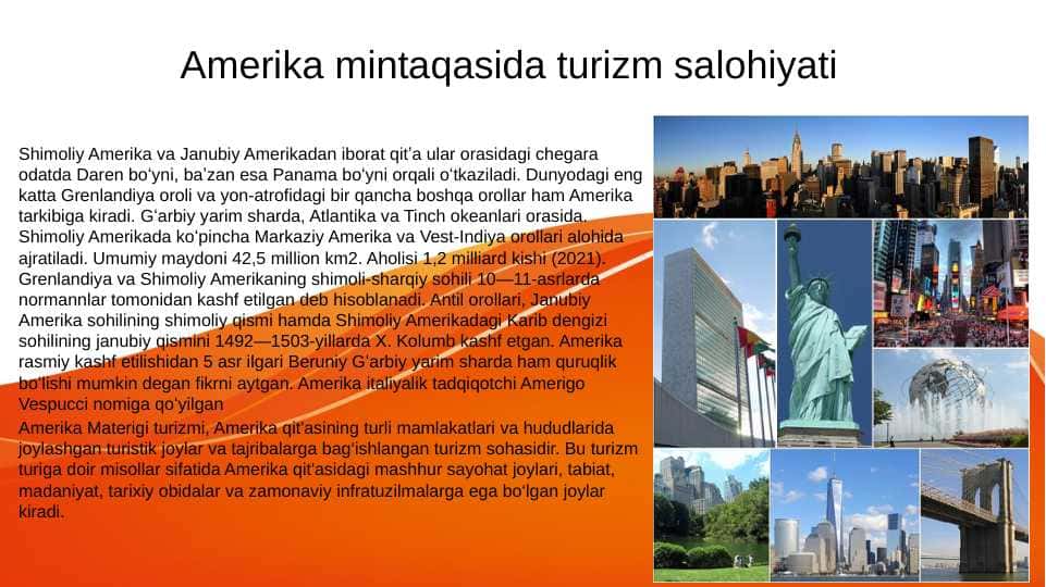 Amerika mintaqasida turizm salohiyati