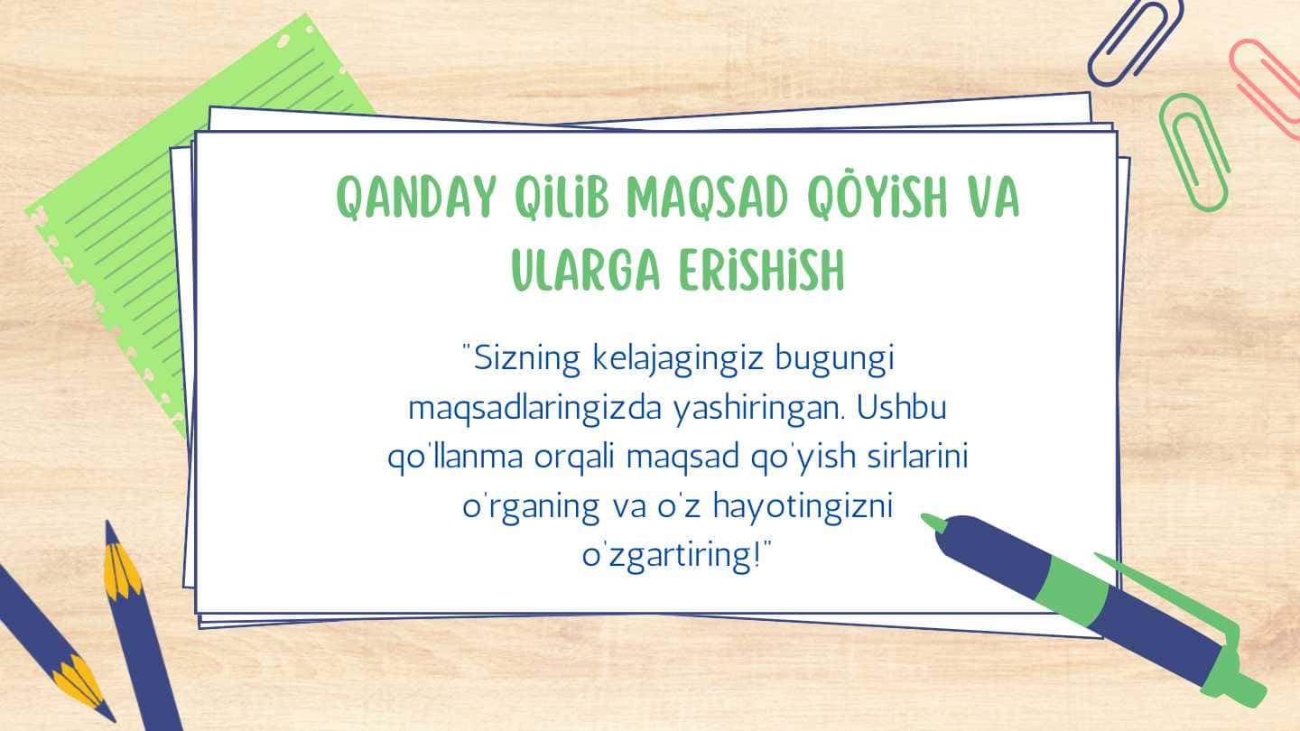 Muvaffaqiyatga Erishish Bo‘yicha Qo‘llanma