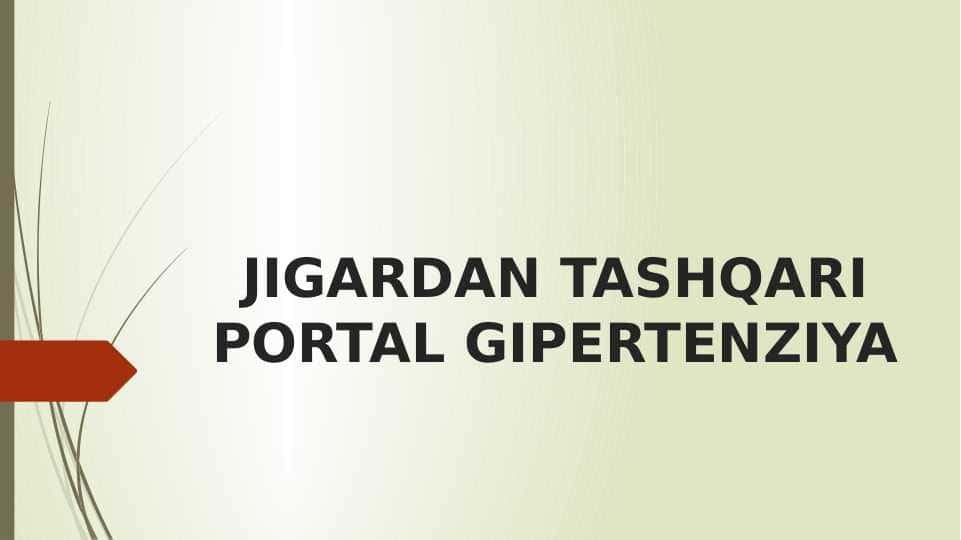 Jigar tashqi portal gipertenziya ppt