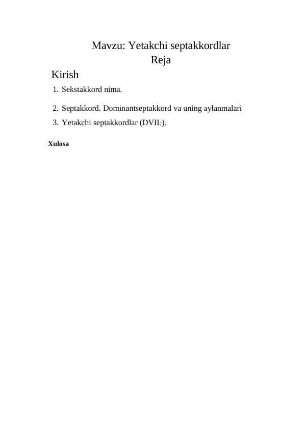 Yetakchi septakkordlar