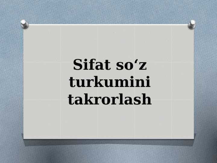 Sifat sòz turkumi