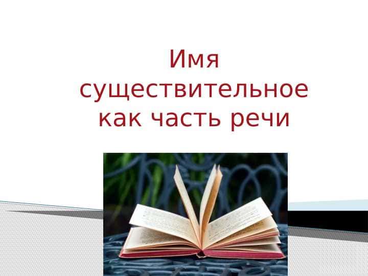 Имя существительное как часть речи