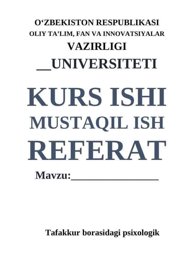 Tafakkur borasidagi psixologik nazariyalar