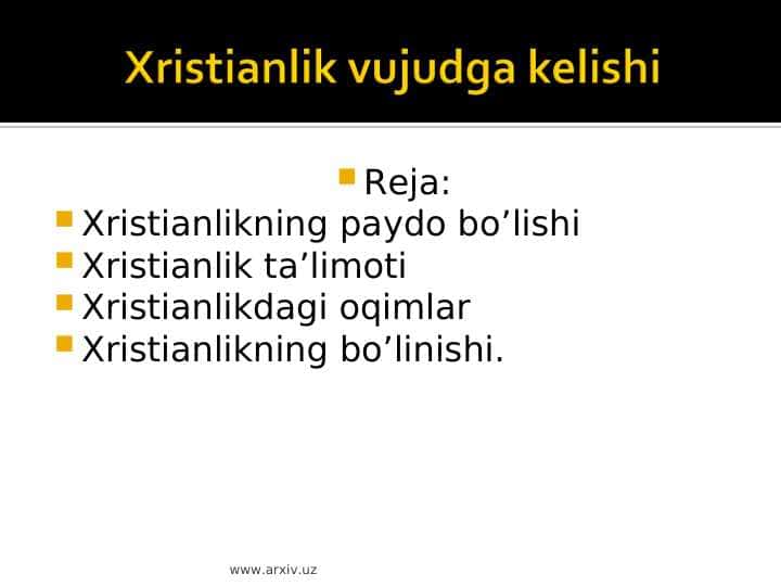 Xristianlik vujudga kelishi