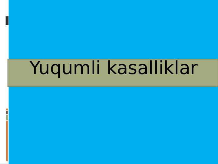 Yuqumli kasalliklar