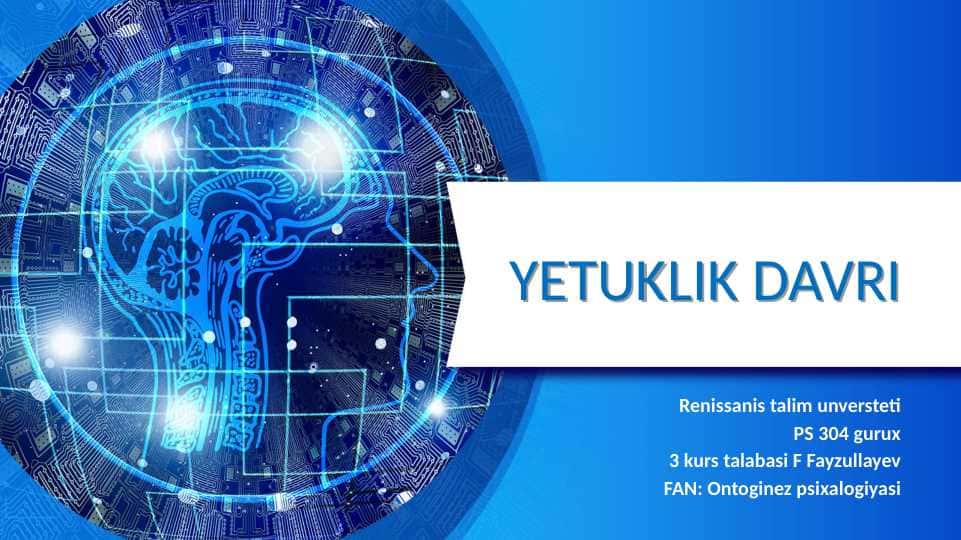 YETUKLIK DAVRI