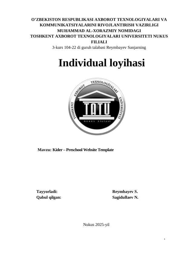 Individual loyiha
